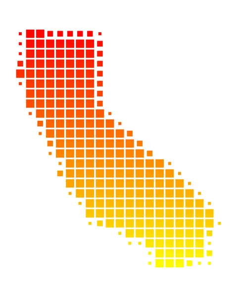 stock image Detailed and accurate illustration of map of California