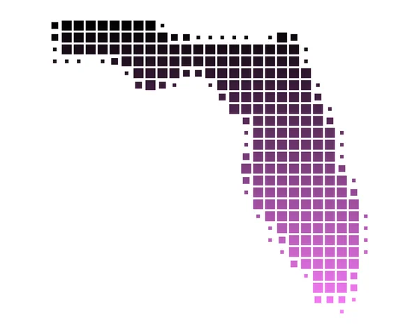 详细和准确地说明了佛罗里达州的地图 — 图库照片