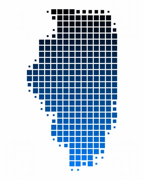 La mappa di Illinois — Foto Stock