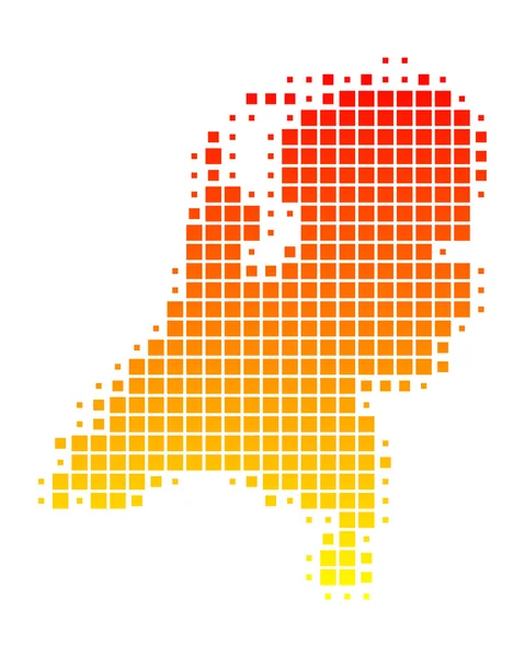 Detailed and accurate illustration of map of the Netherlands — Stock Photo, Image