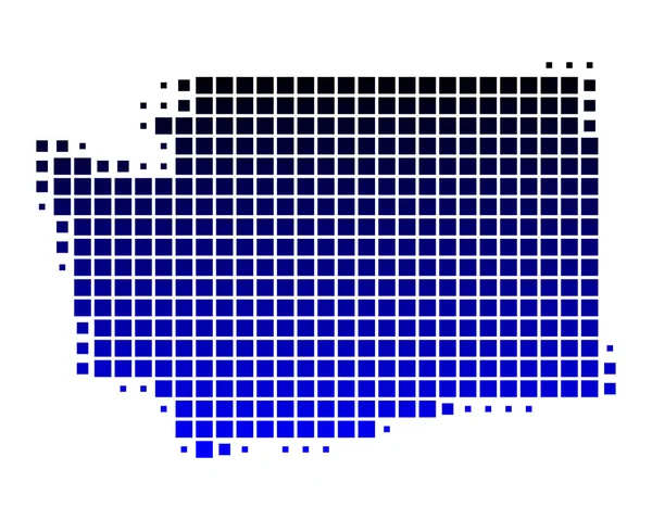 Detaillierte und präzise Abbildung der Karte von Washington — Stockfoto