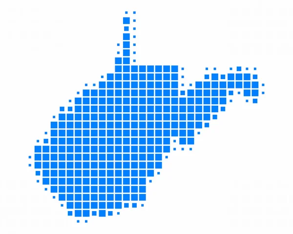 O mapa de West Virginia — Fotografia de Stock