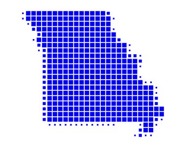 missouri Haritası ayrıntılı ve doğru çizimi