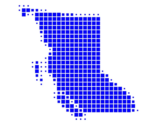 Mapa Britské Kolumbie — Stock fotografie