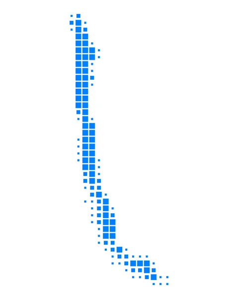 stock image Detailed and accurate illustration of map of Chile