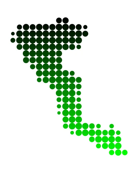 La mappa di Corfù — Foto Stock