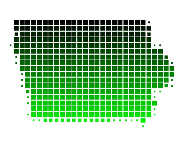 アイオワの地図の詳細かつ正確なイラスト — ストック写真