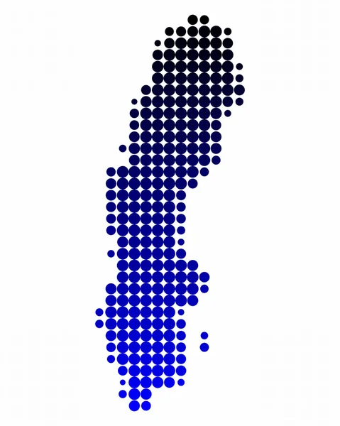 스웨덴 지도 — 스톡 사진