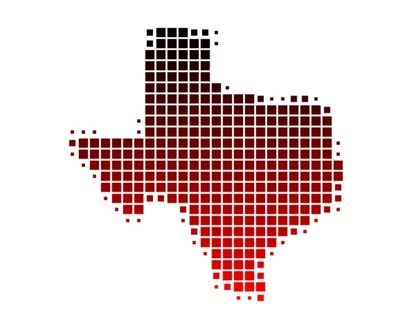 Detaillierte und genaue Abbildung der Karte von Texas — Stockfoto