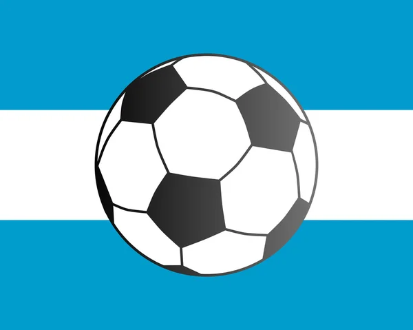 Flag of Argentina and soccer ball — Stock Photo, Image