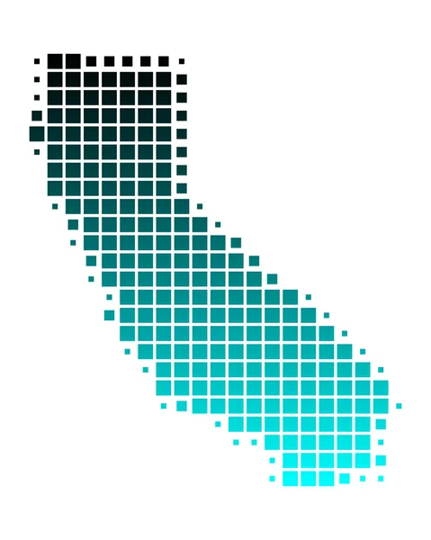 Докладну та точну ілюстрація карту Каліфорнії — стокове фото