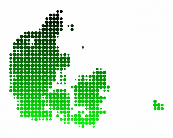 Kart over Danmark – stockfoto
