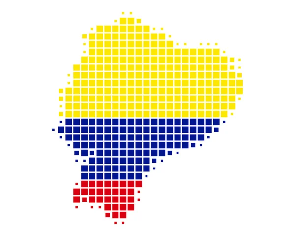 Map and flag of Ecuador — Stock Photo, Image
