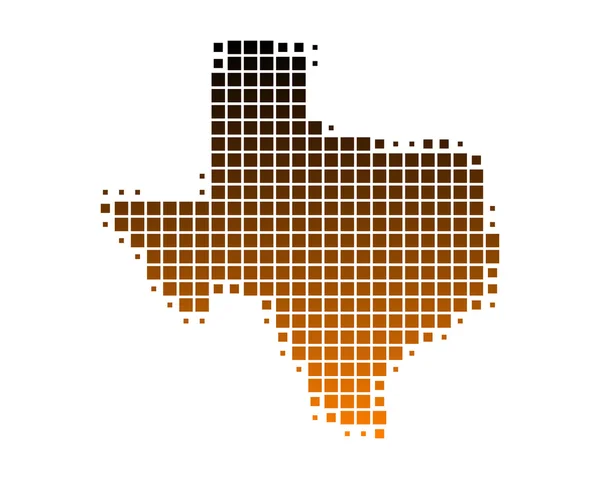 Illustration détaillée et exacte de la carte de Texas — Photo