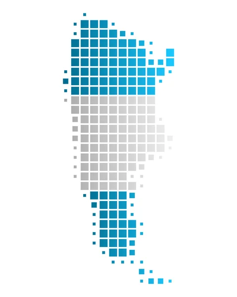 Karta och flagga argentina — Stockfoto