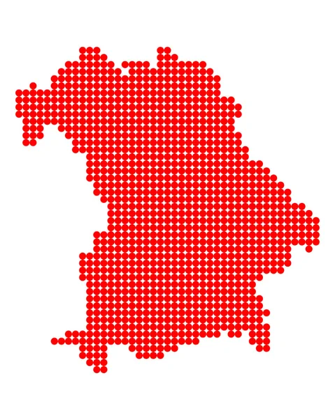 Karte von Bayern — Stockfoto