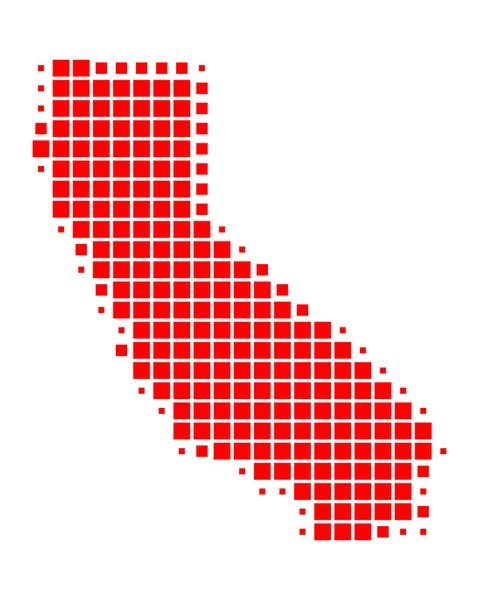 Detaillierte und präzise Abbildung der Karte von Kalifornien — Stockfoto