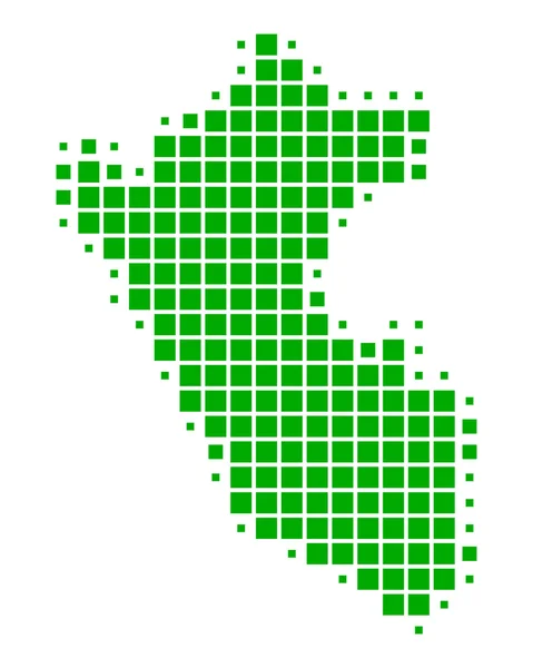 Ilustração detalhada e precisa do mapa de Peru — Fotografia de Stock