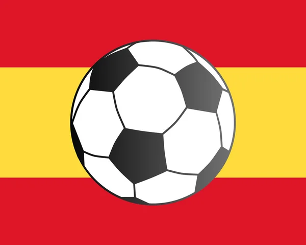 Flagge Spaniens und Fußball — Stockfoto