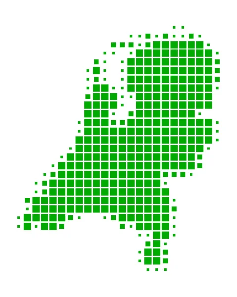 Ilustración detallada y precisa del mapa de los Países Bajos — Foto de Stock