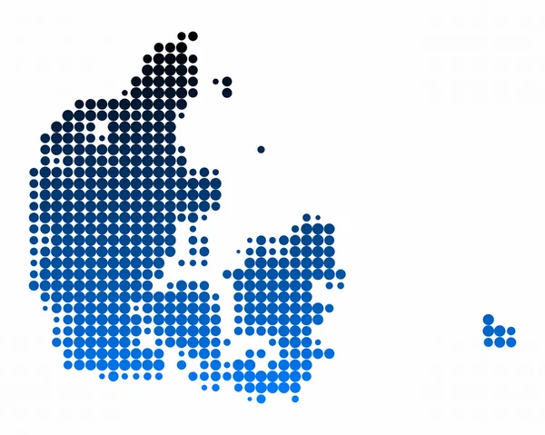 Mapa da Dinamarca — Fotografia de Stock