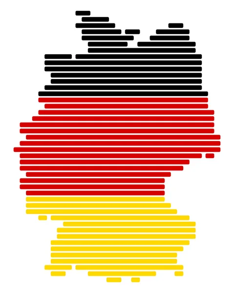 Map and flag of Germany — Stock Photo, Image