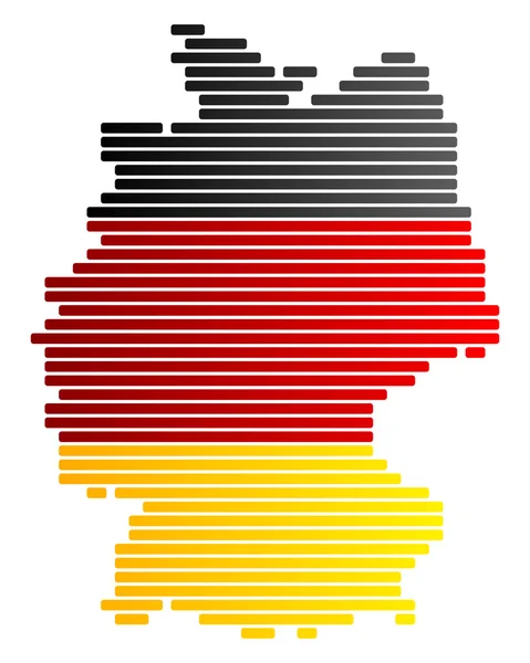 Mapa i bandera Niemiec — Zdjęcie stockowe