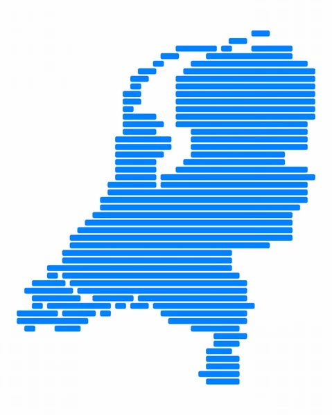 荷兰的地图 — 图库照片