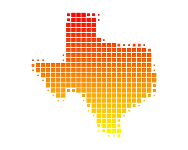 Ilustración detallada y precisa del mapa de Texas — Foto de Stock
