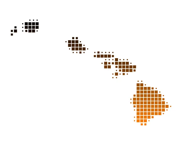 Detaljerad och korrekt illustration av kartan över Hawaii — Stockfoto