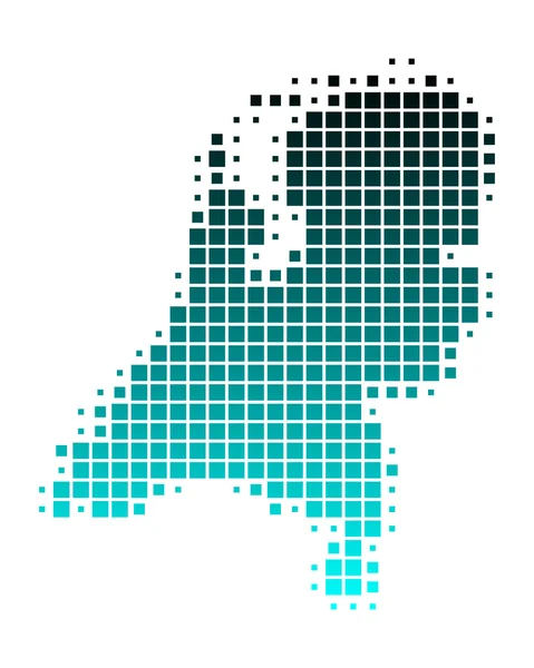 Ilustração detalhada e precisa do mapa dos Países Baixos — Fotografia de Stock