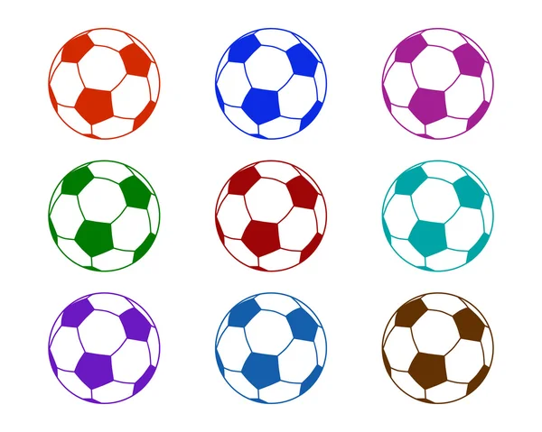 Bolas de futebol — Fotografia de Stock
