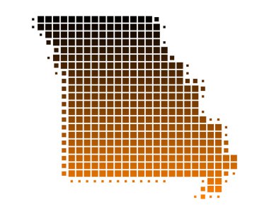 missouri Haritası ayrıntılı ve doğru çizimi