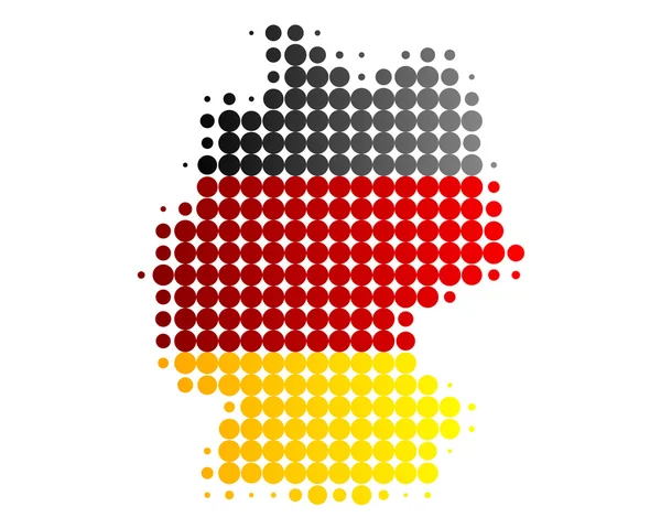 Térkép és zászló Germany — Stock Fotó