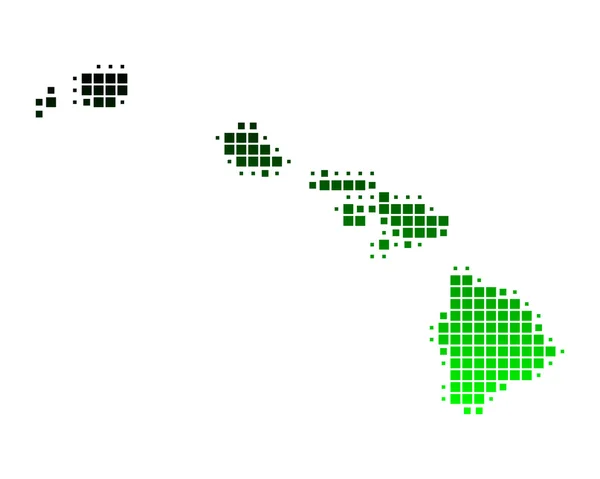 Подробная и точная иллюстрация карты Гавайев — стоковое фото