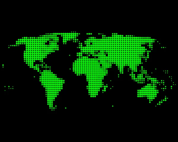 A la luz verdeDünya Haritası — Stok fotoğraf
