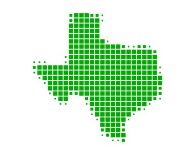 Teksas Haritası ayrıntılı ve doğru çizimi