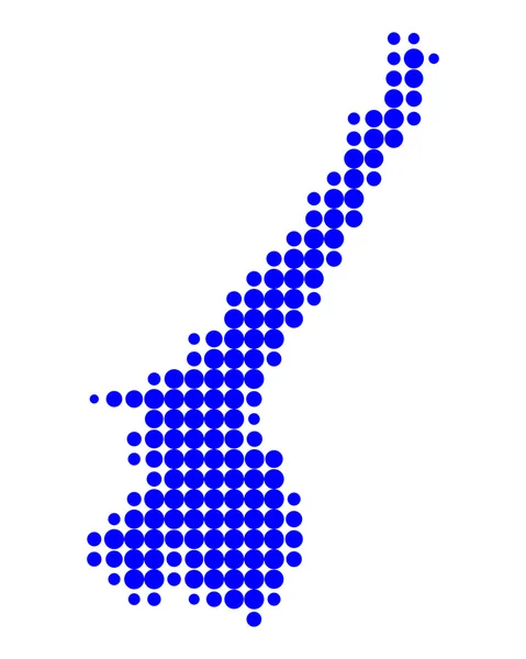 Kaart van het Gardameer — Stockfoto
