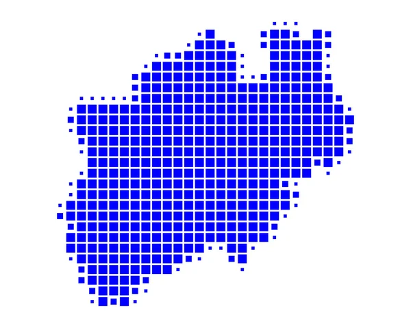 Kaart van Nordrhein-Westfalen — Stockfoto