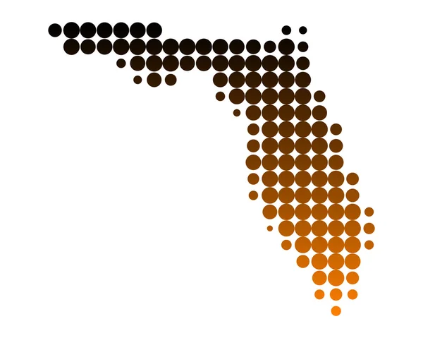 Kaart van florida — Stockfoto