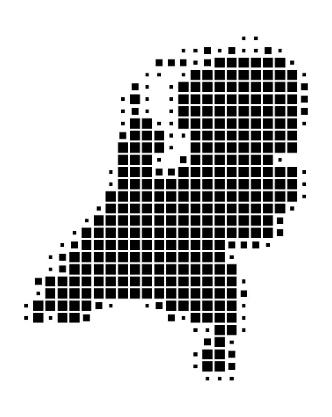Szczegółowe i dokładne ilustracja mapa Holandii — Zdjęcie stockowe