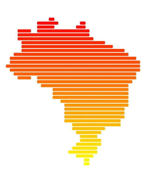 Kaart van Brazilië — Stockfoto