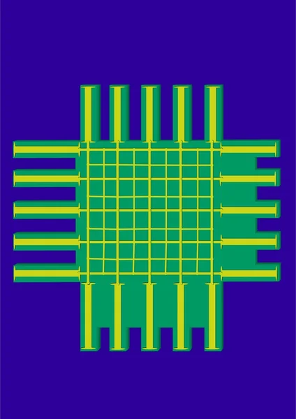 Ein einfacher Chip — Stockvektor