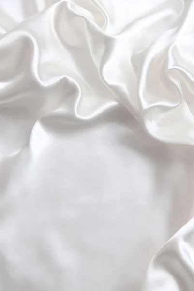 Soie blanche élégante lisse comme fond de mariage — Photo