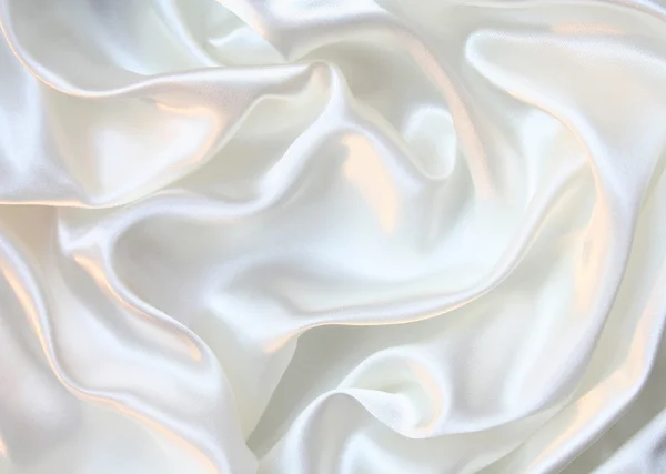 पृष्ठभूमि के रूप में चिकनी सुंदर सफेद रेशम — स्टॉक फ़ोटो, इमेज