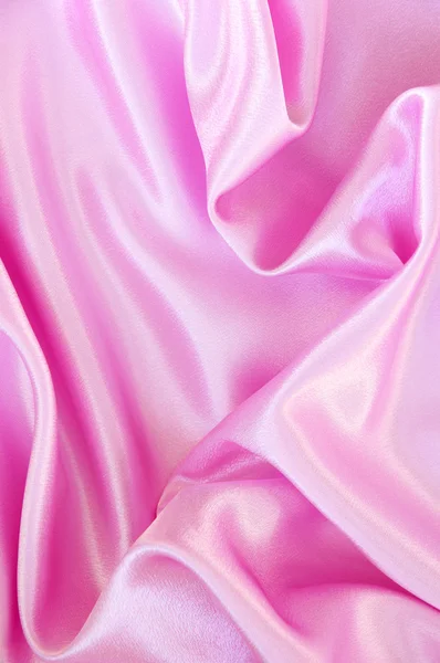 光滑优雅粉红色丝绸作为背景 — 图库照片