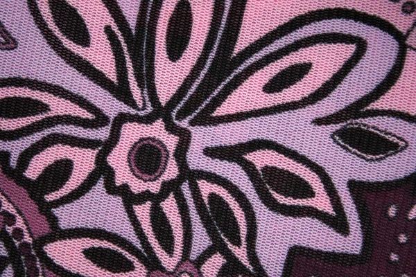 Patrón con flores de color lila en un tejido puede utilizar como fondo —  Fotos de Stock