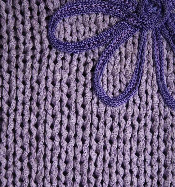 Lilac knitted fabric can use as background — Stock Photo, Image