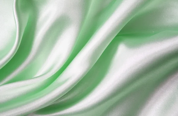 배경으로 부드러운 우아한 녹색 실크 — 스톡 사진