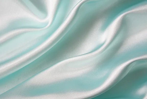 Smooth elegant blue silk as background — Stock Photo, Image
